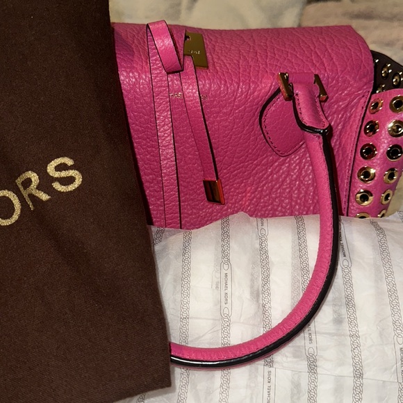 Michael Kors Collection Miranda Pink Leather Bag NWT - Picture 13 of 15